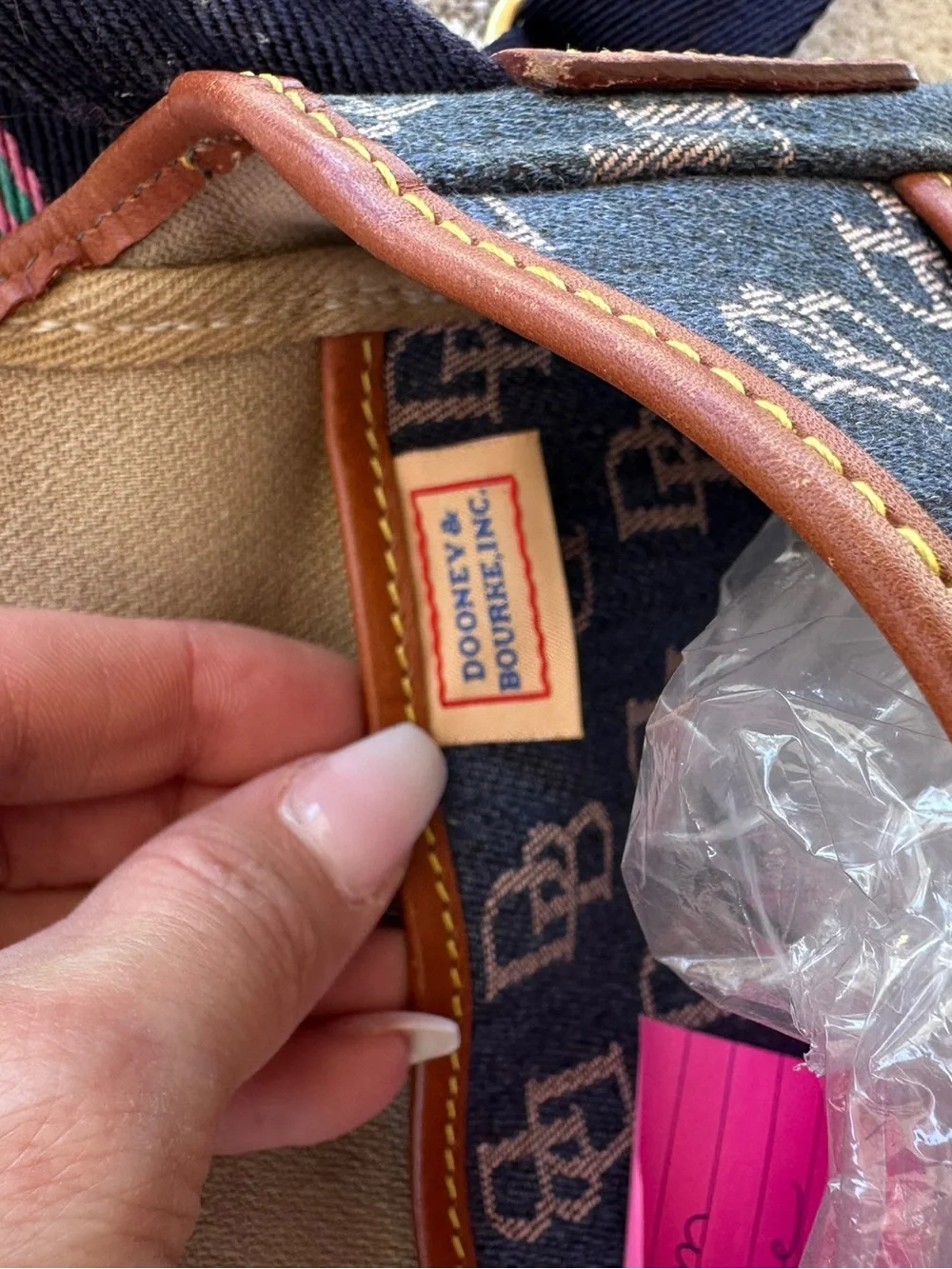 Vintage denim Dooney crossover bag